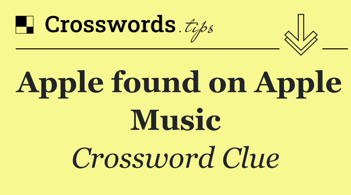 Apple found on Apple Music