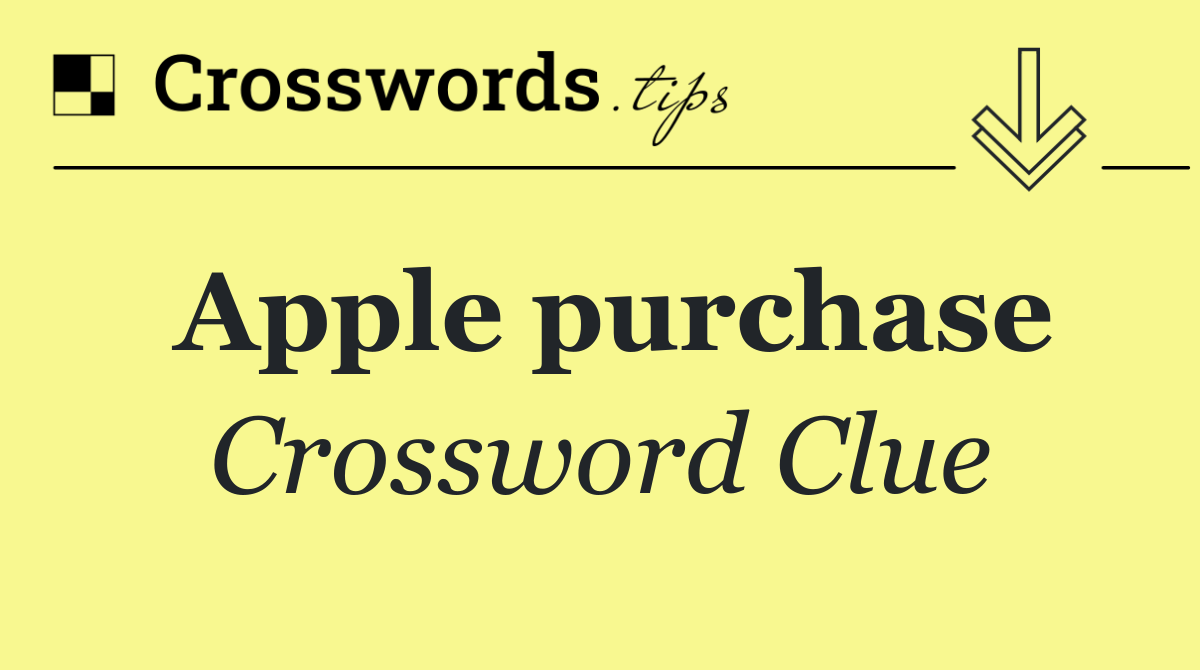 Apple purchase