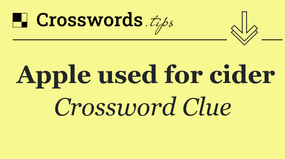 Apple used for cider