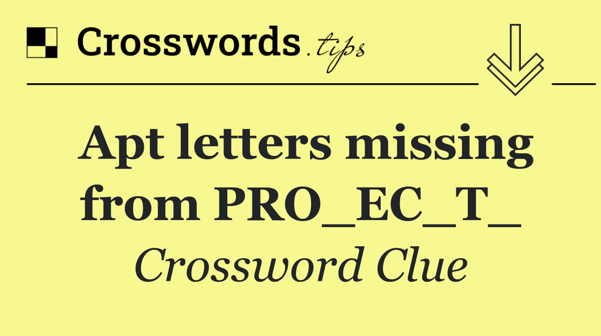Apt letters missing from PRO_EC_T_