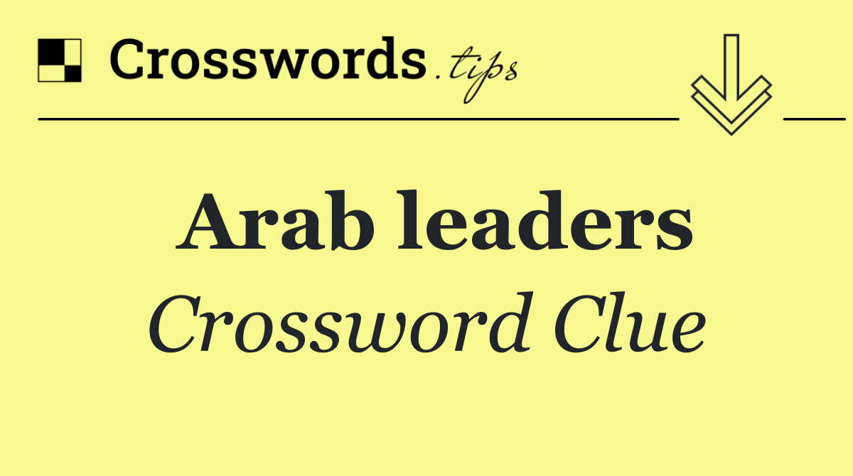 Arab leaders