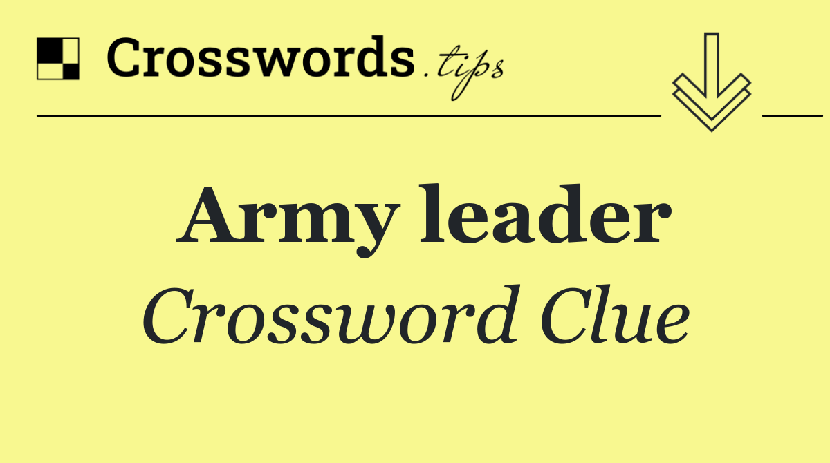 Army leader