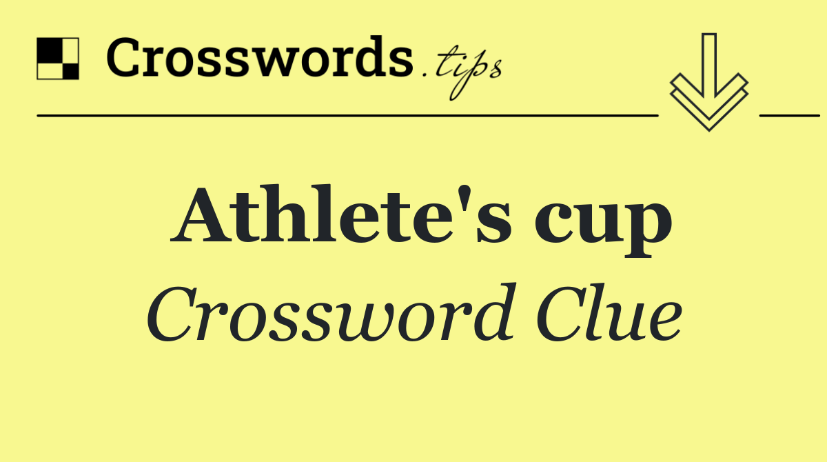 Athlete's cup
