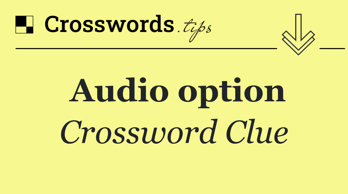 Audio option