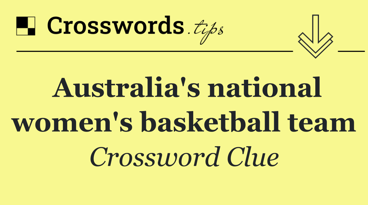 Australia's national women's basketball team