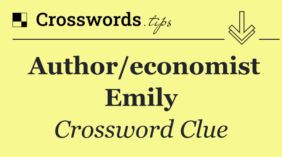 Author/economist Emily