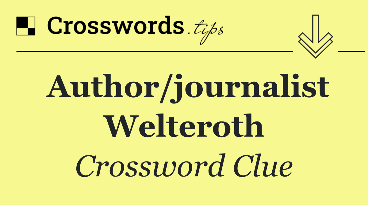 Author/journalist Welteroth