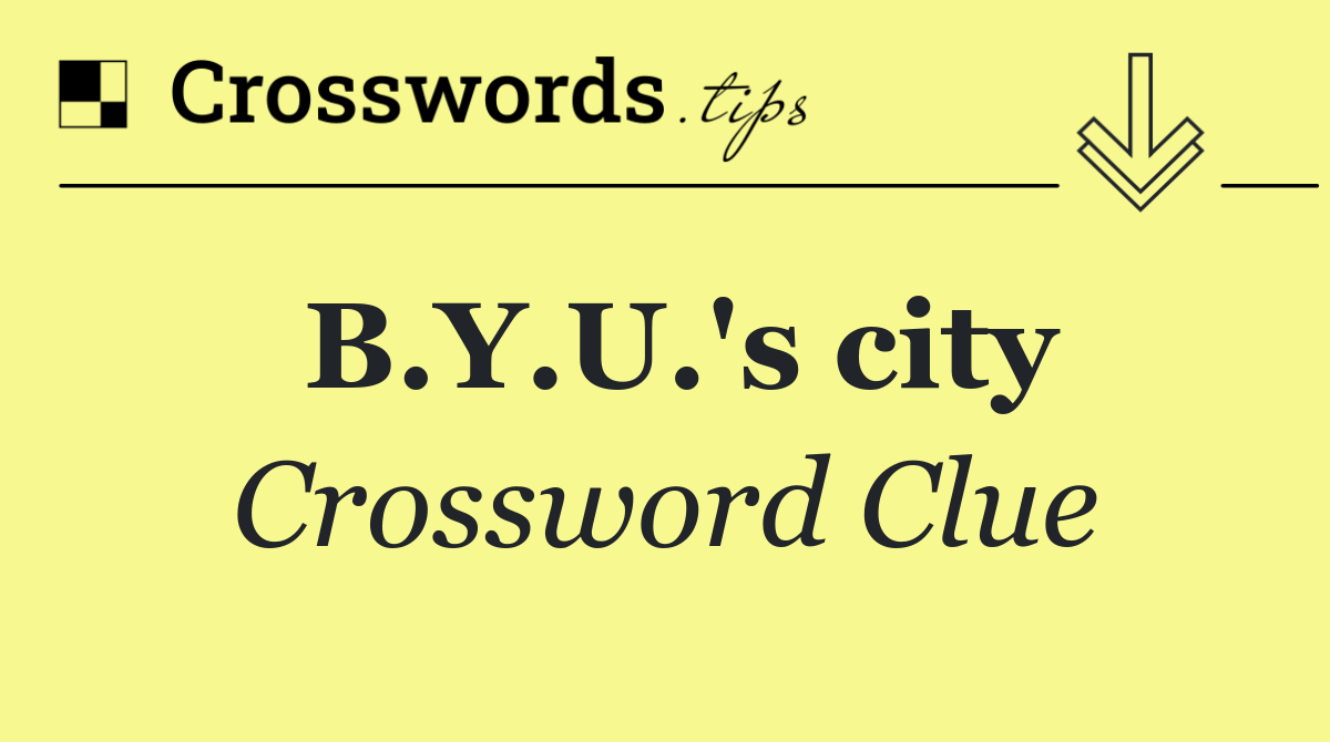 B.Y.U.'s city