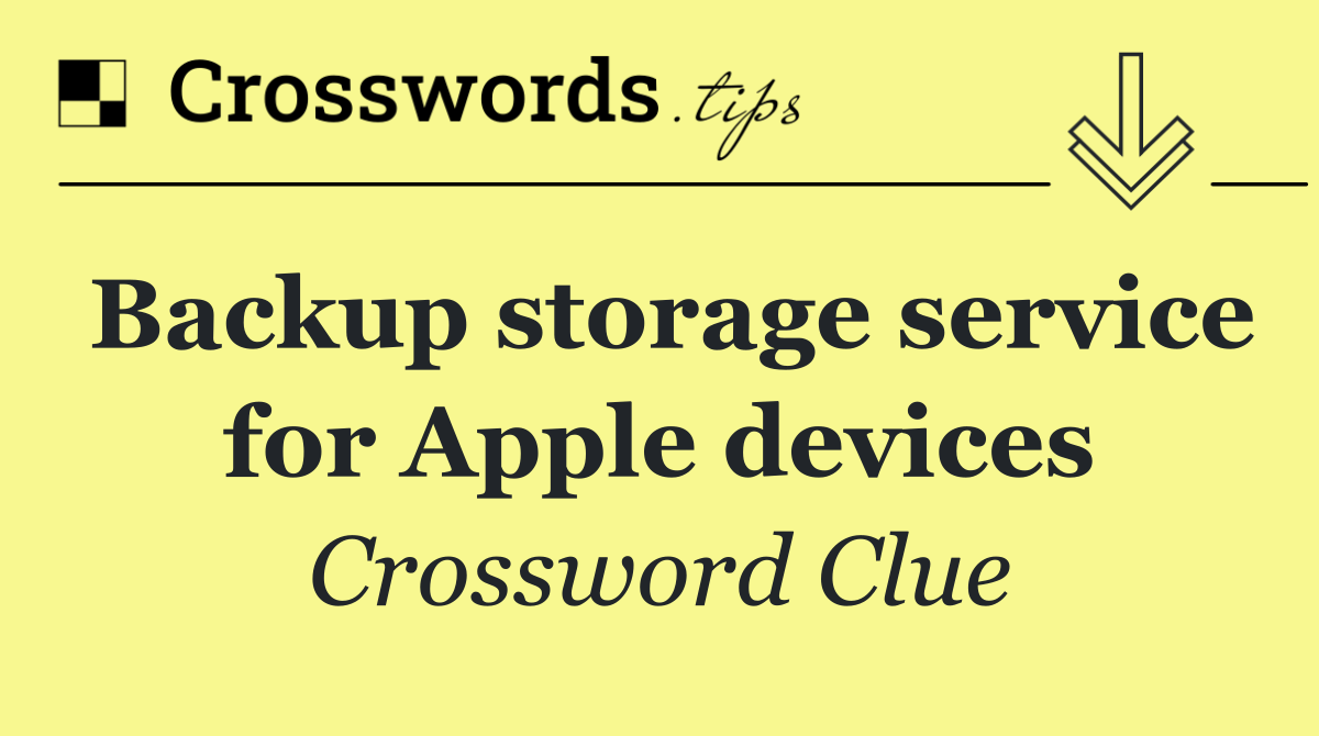Backup storage service for Apple devices