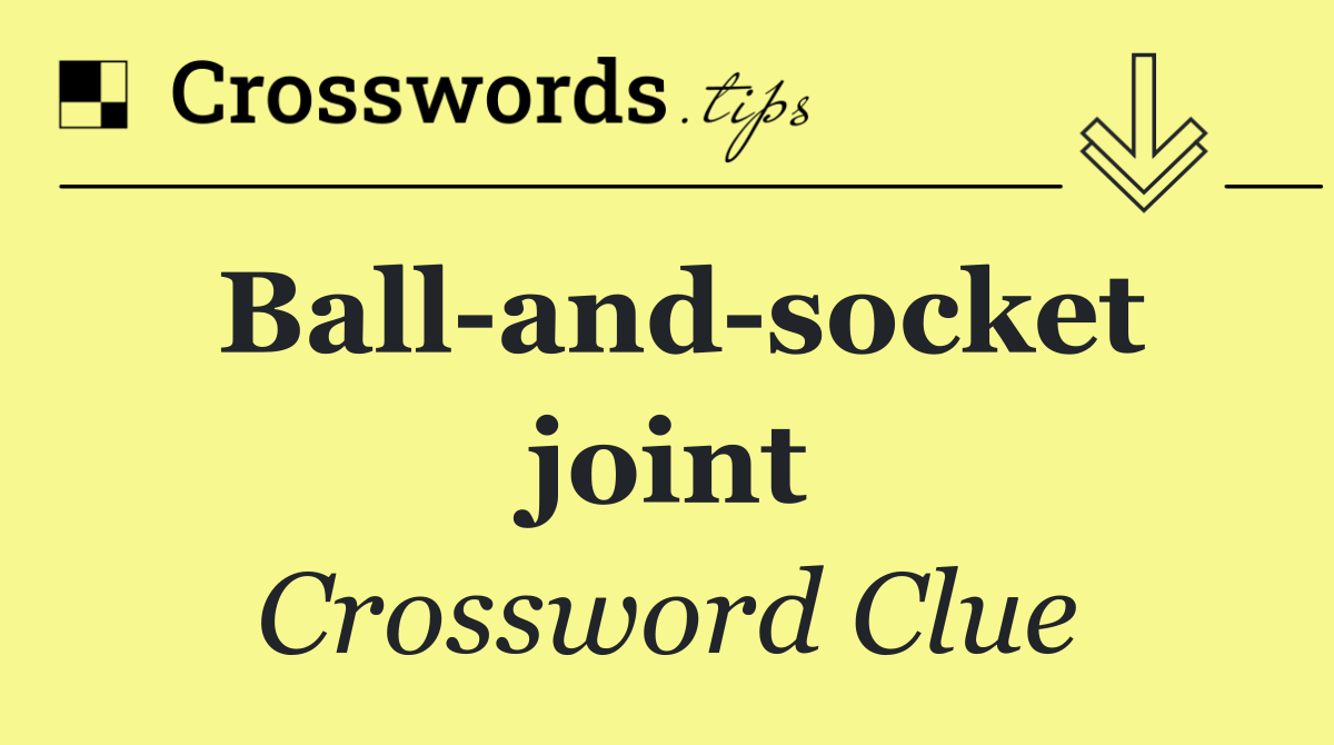 Ball and socket joint