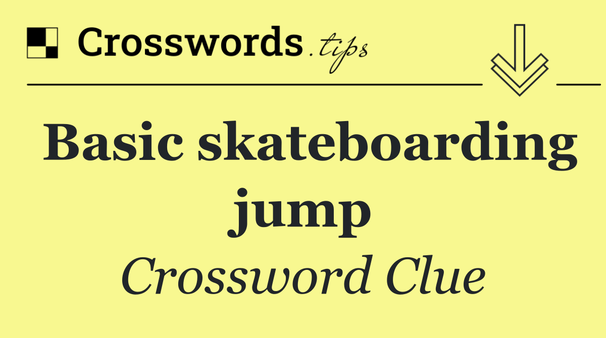 Basic skateboarding jump
