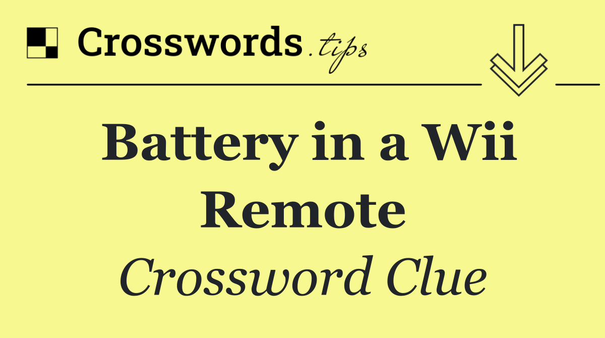 Battery in a Wii Remote
