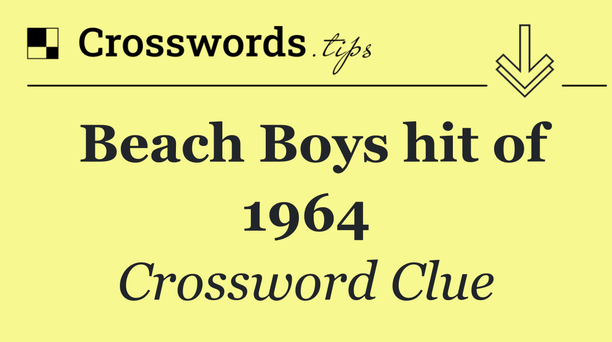 Beach Boys hit of 1964