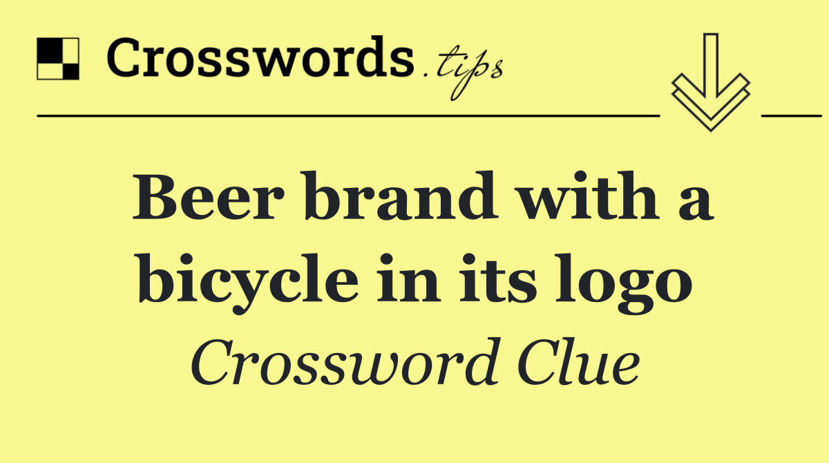 Beer brand with a bicycle in its logo