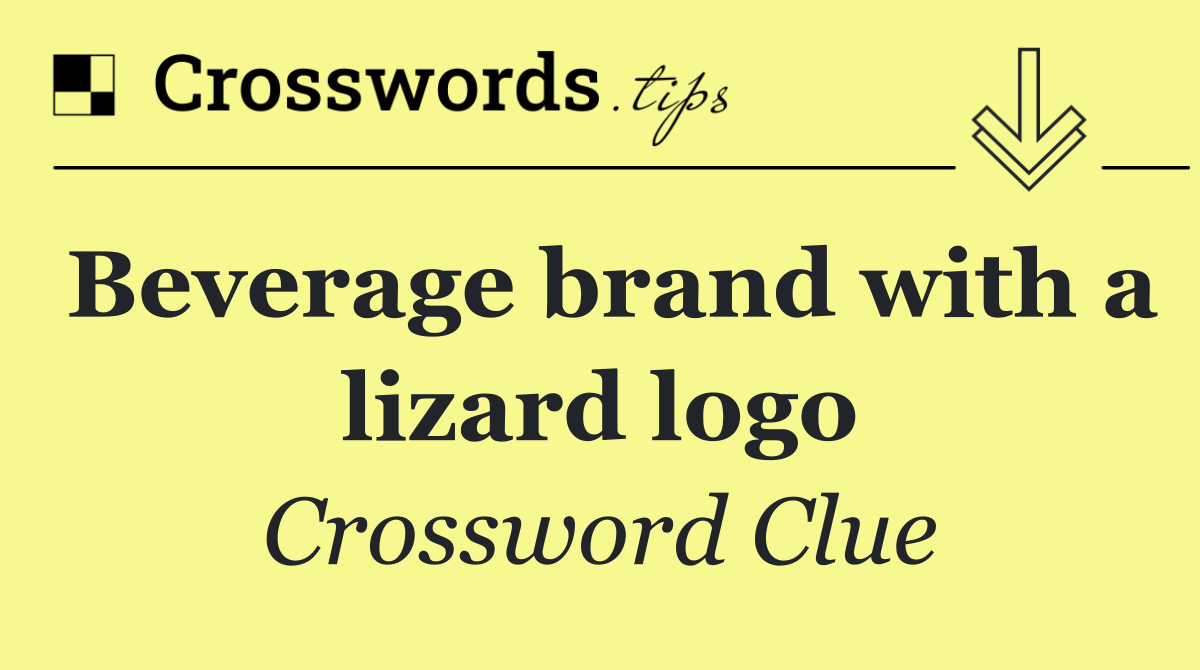 Beverage brand with a lizard logo