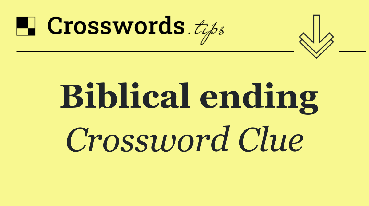 Biblical ending