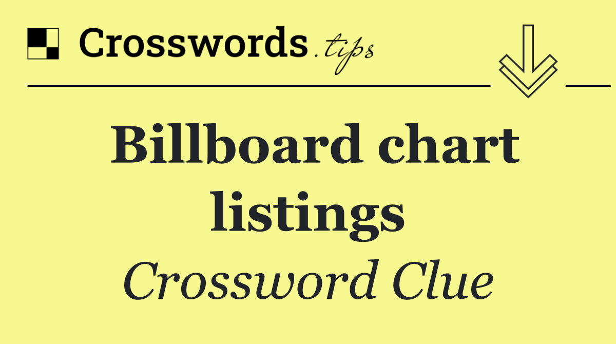 Billboard chart listings