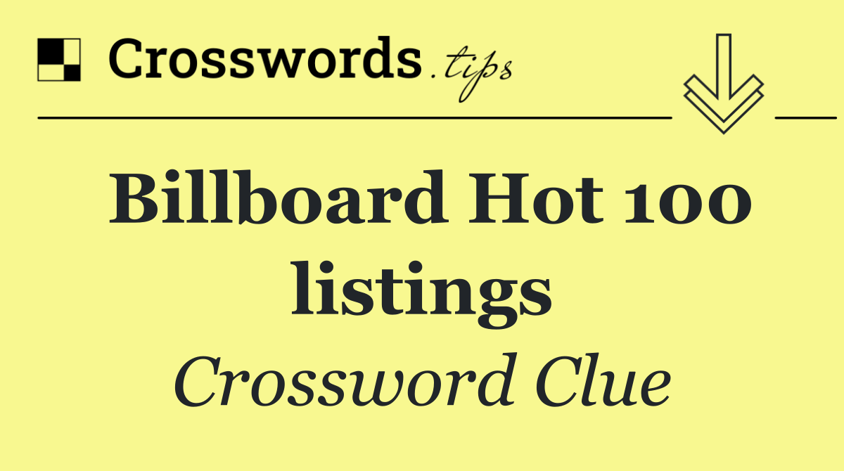 Billboard Hot 100 listings