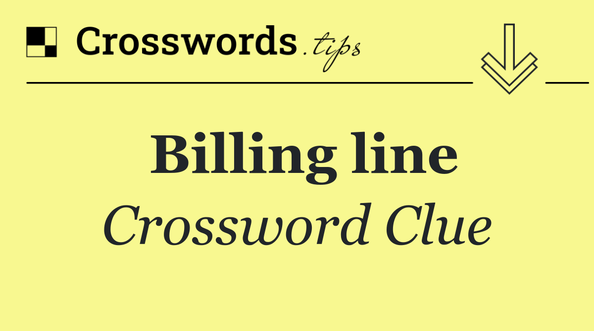 Billing line