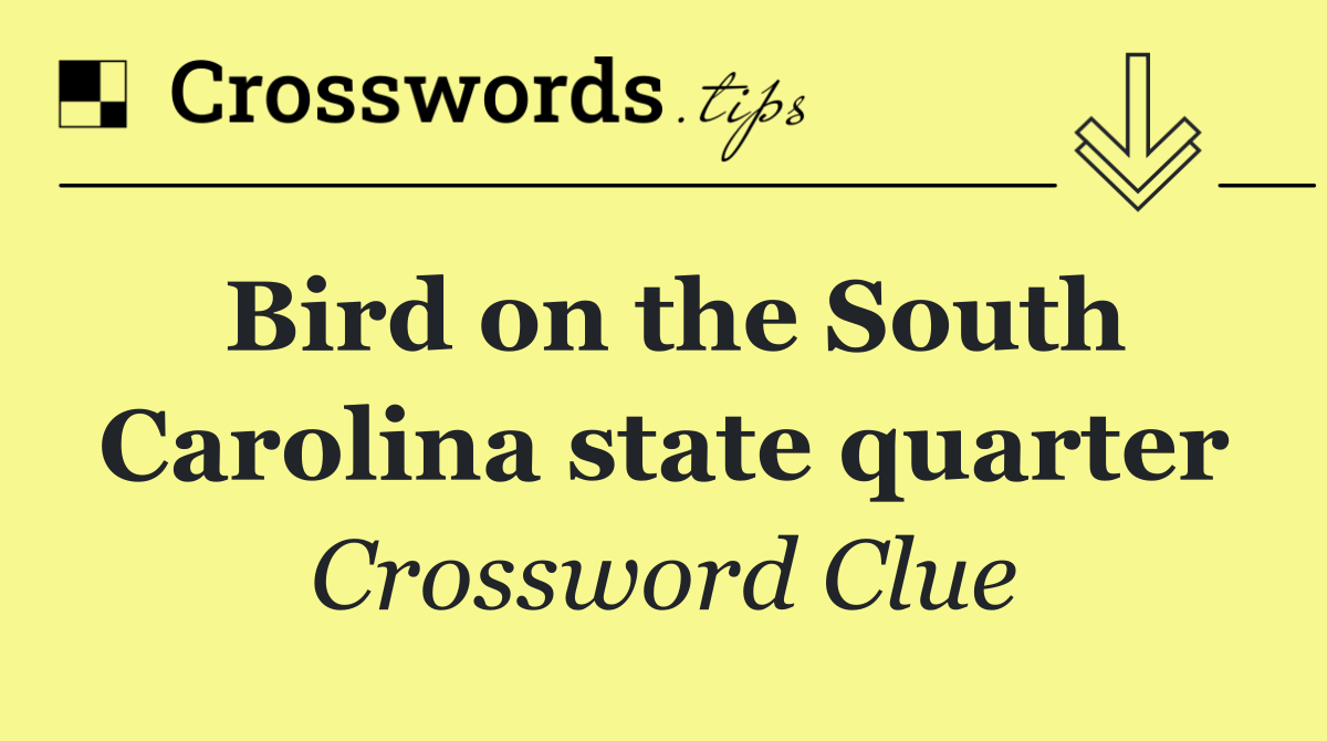 Bird on the South Carolina state quarter