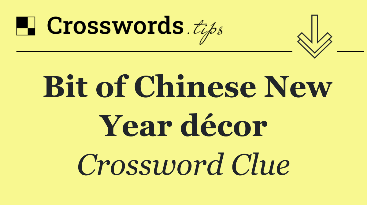 Bit of Chinese New Year décor
