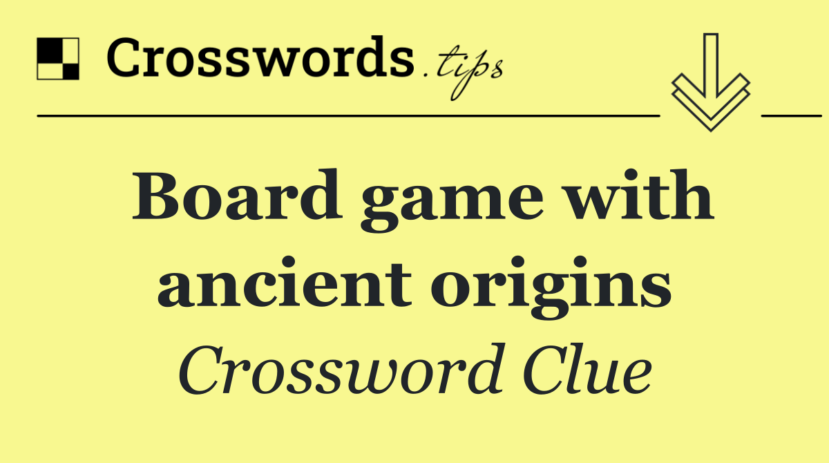 Board game with ancient origins