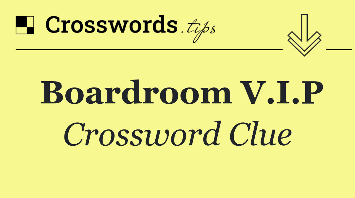 Boardroom V.I.P