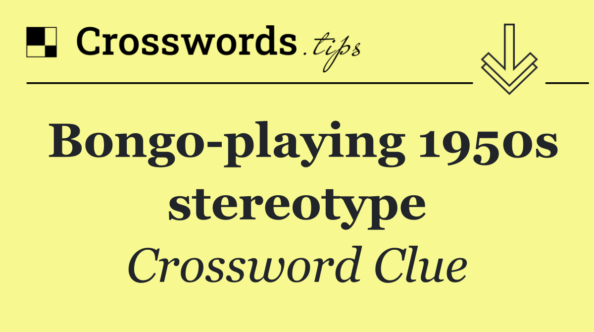 Bongo playing 1950s stereotype