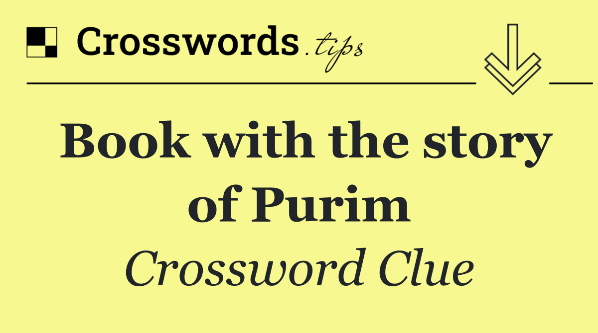 Book with the story of Purim