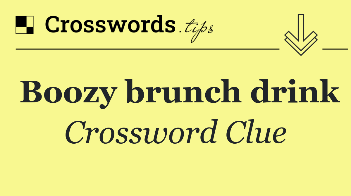 Boozy brunch drink