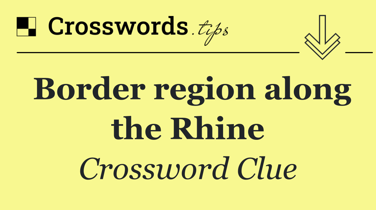 Border region along the Rhine