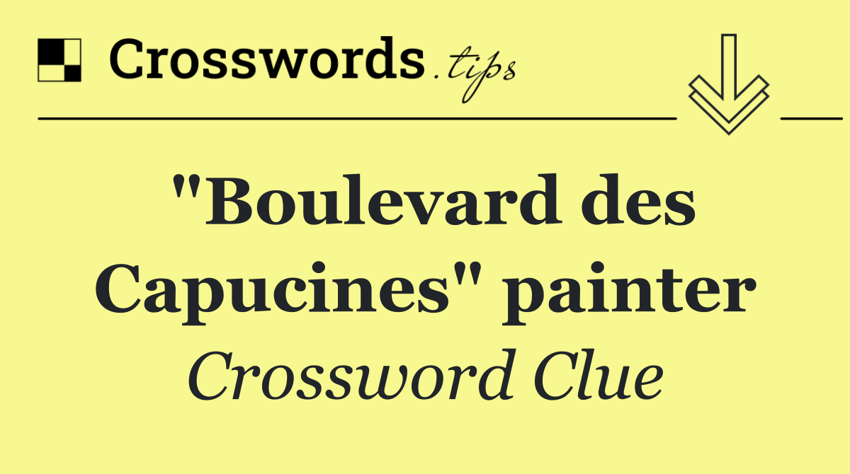 "Boulevard des Capucines" painter