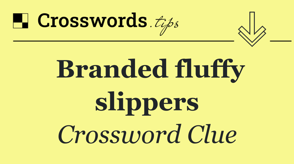 Branded fluffy slippers