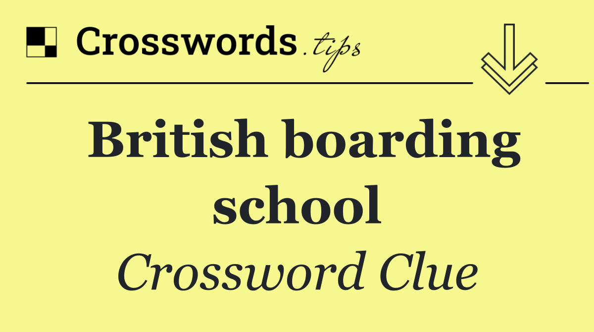 British boarding school