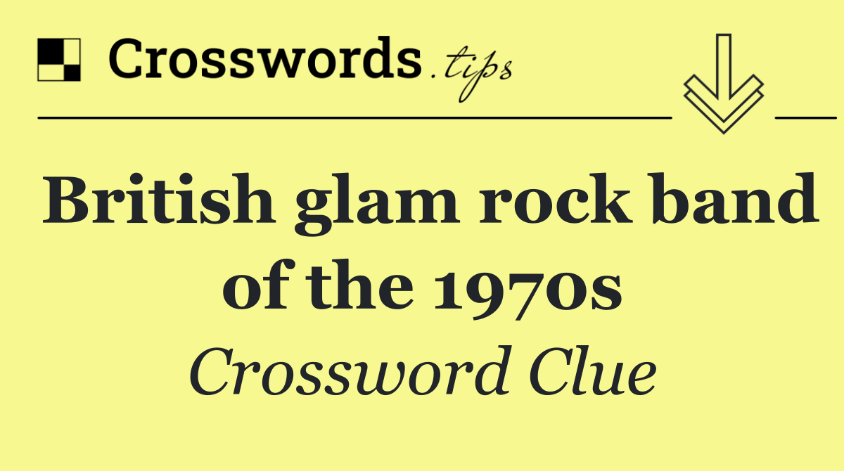 British glam rock band of the 1970s