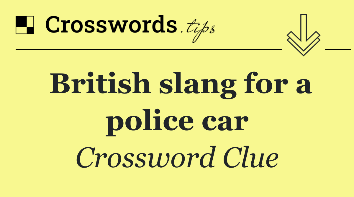 British slang for a police car