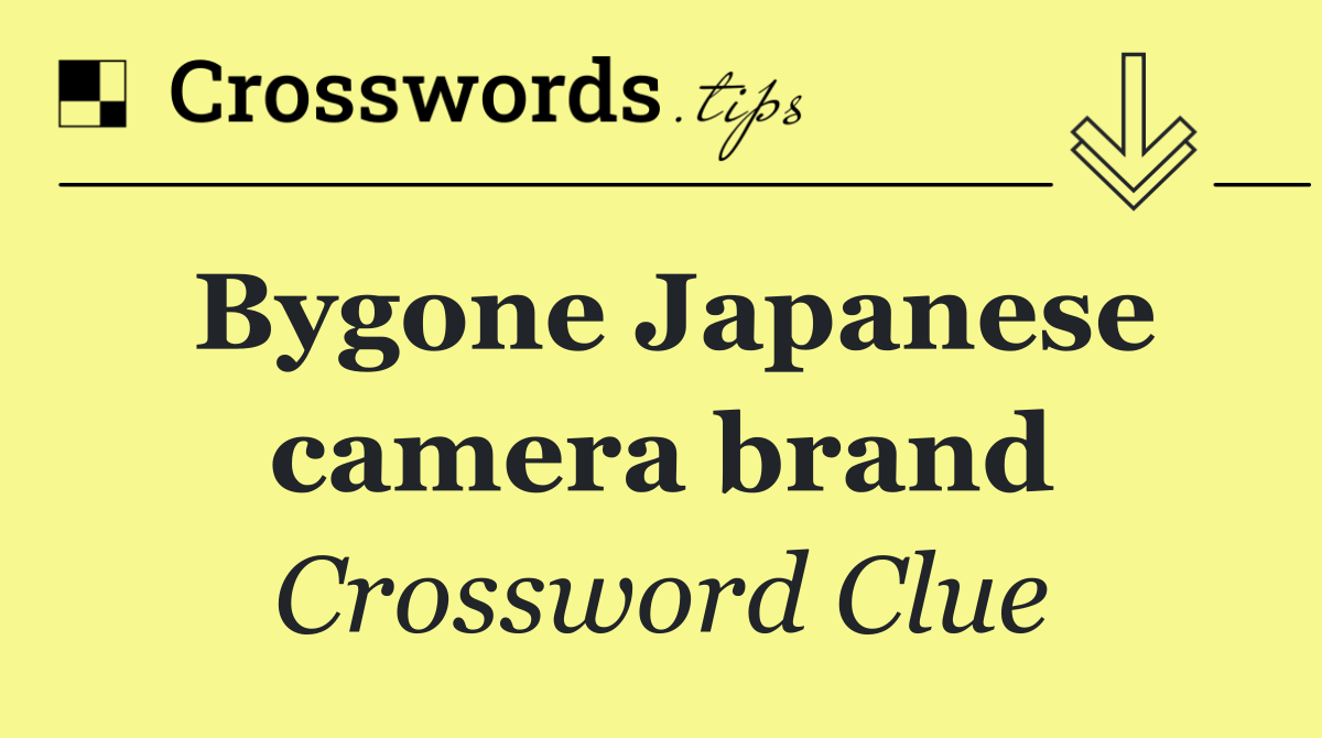 Bygone Japanese camera brand