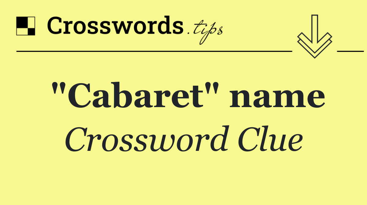 "Cabaret" name