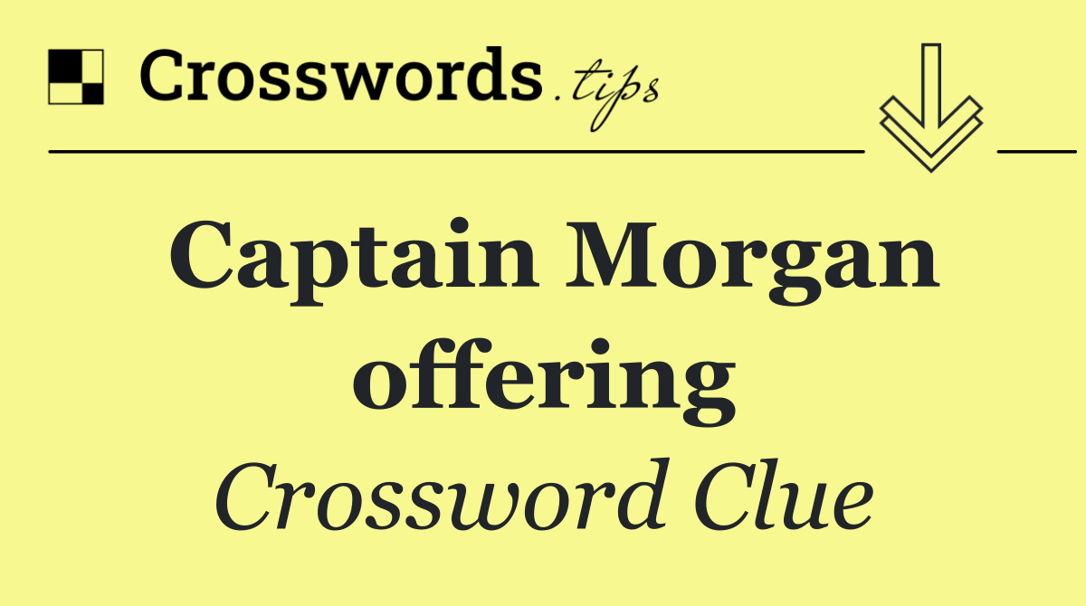 Captain Morgan offering