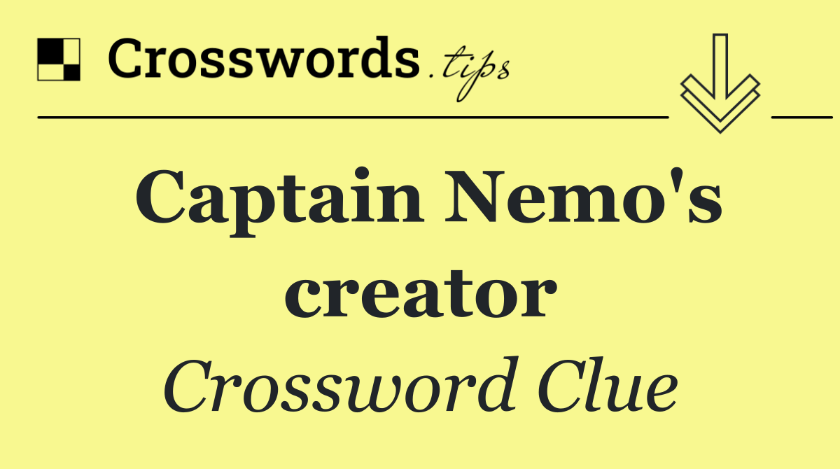 Captain Nemo's creator