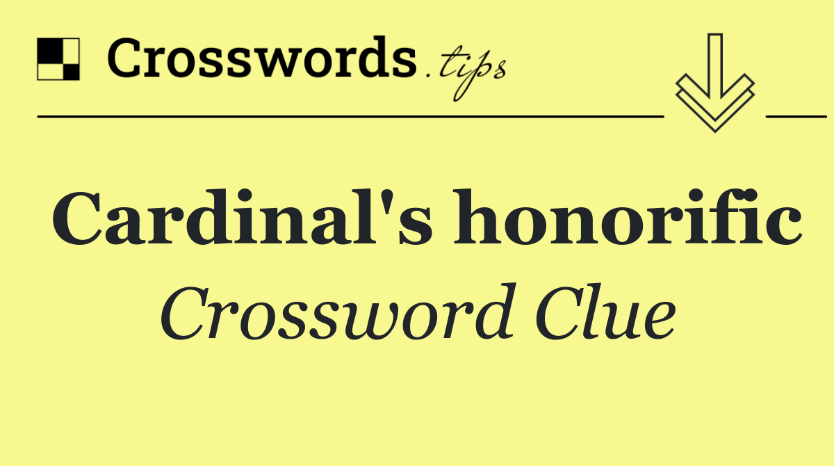 Cardinal's honorific