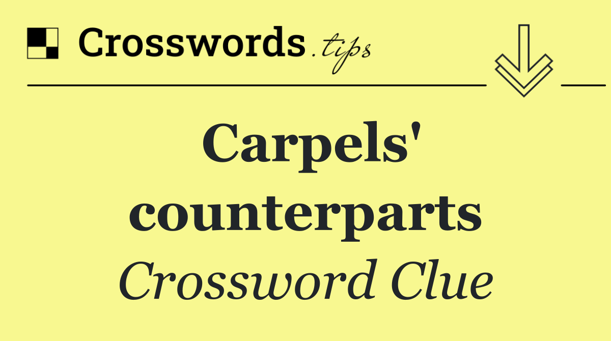 Carpels' counterparts