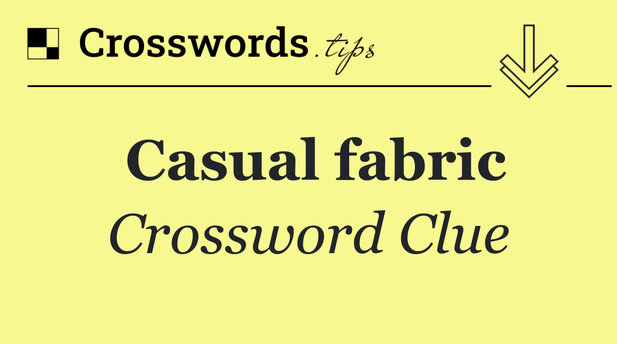 Casual fabric