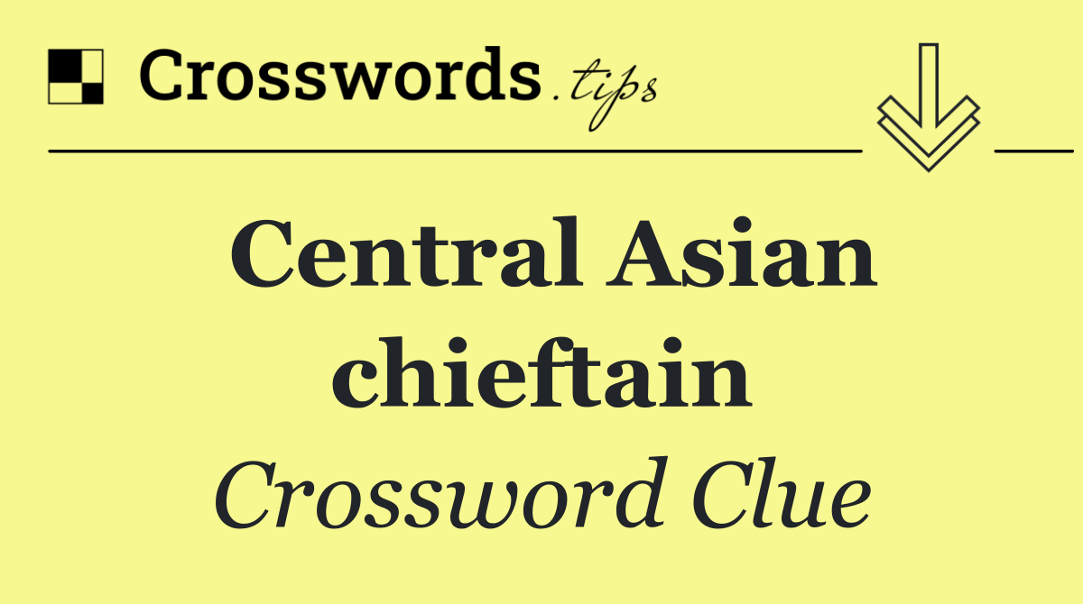 Central Asian chieftain
