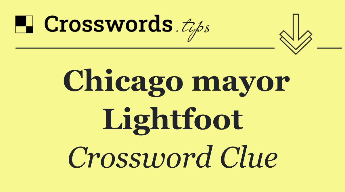 Chicago mayor Lightfoot