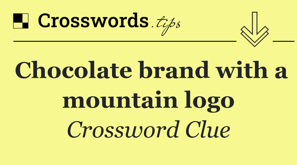 Chocolate brand with a mountain logo