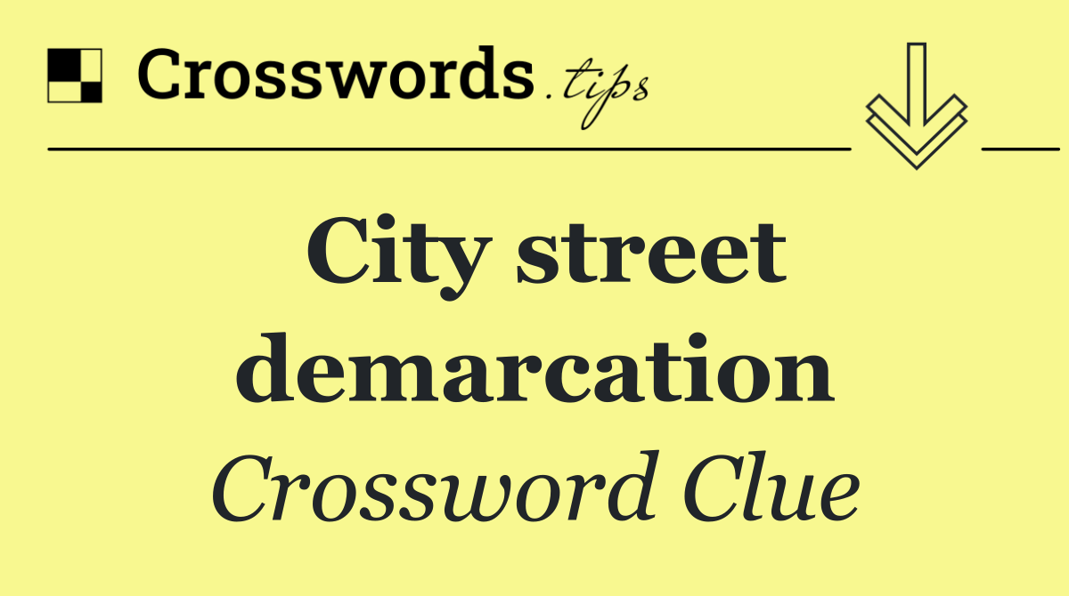 City street demarcation