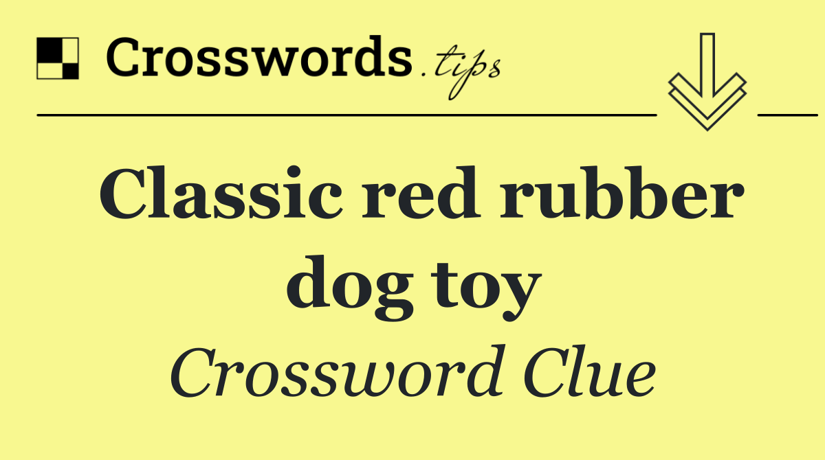 Classic red rubber dog toy