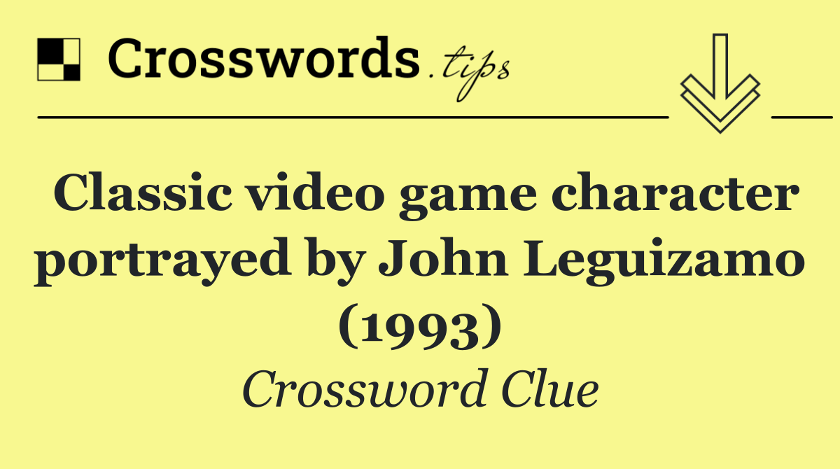 Classic video game character portrayed by John Leguizamo (1993)