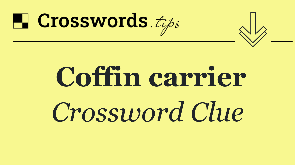 Coffin carrier